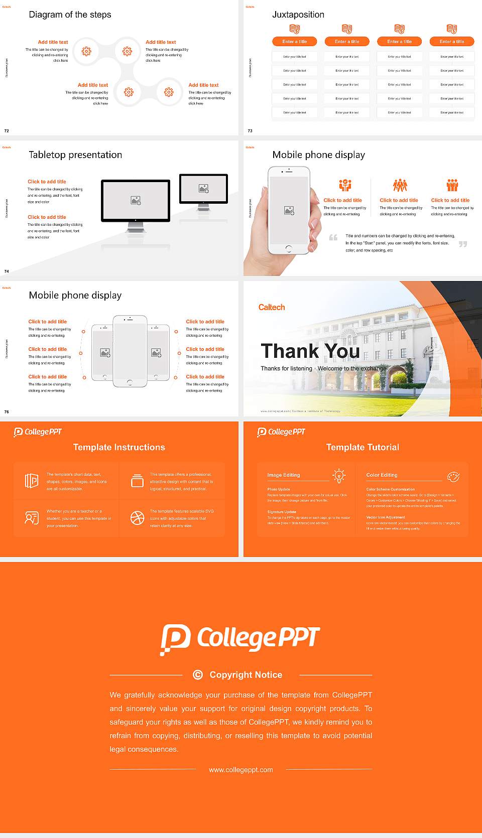 California Institute of Technology Competition/Entrepreneurship Contest PPT Template16:9 ratio PPT effect preview image9
