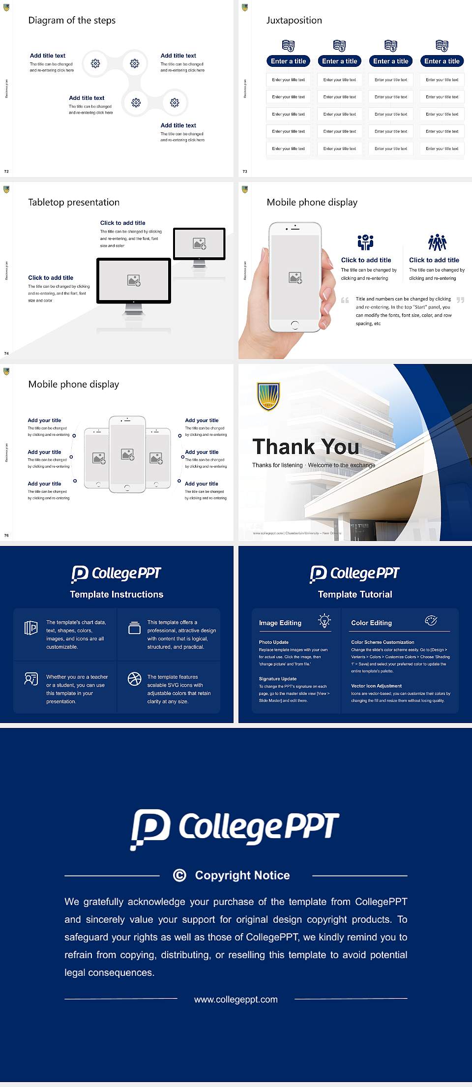Chamberlain University – New Orleans Competition/Entrepreneurship Contest PPT Template4:3 ratio PPT effect preview image9