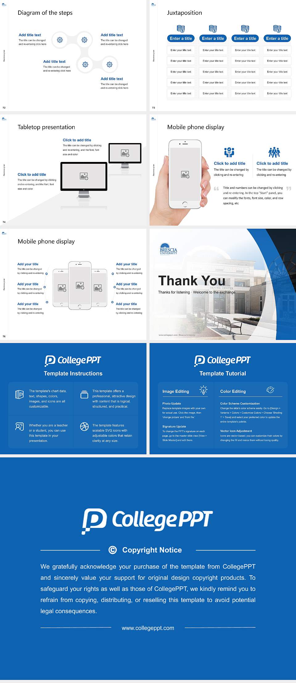 Brescia University Competition/Entrepreneurship Contest PPT Template4:3 ratio PPT effect preview image9