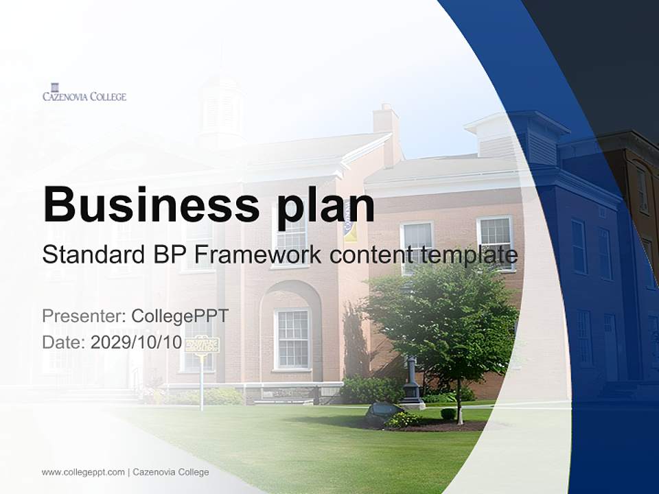 Cazenovia College Competition/Entrepreneurship Contest PPT Template4:3 ratio PPT effect preview image9