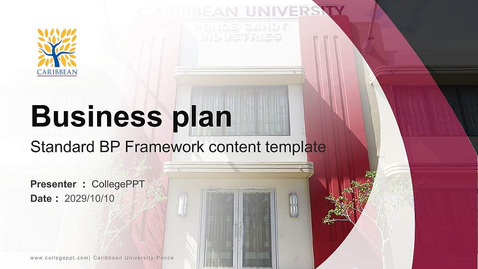 Caribbean University-Ponce Competition/Entrepreneurship Contest PPT Template16:9 ratio PPT effect preview image