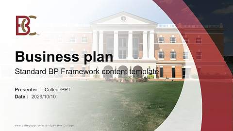 Bridgewater College Competition/Entrepreneurship Contest PPT Template