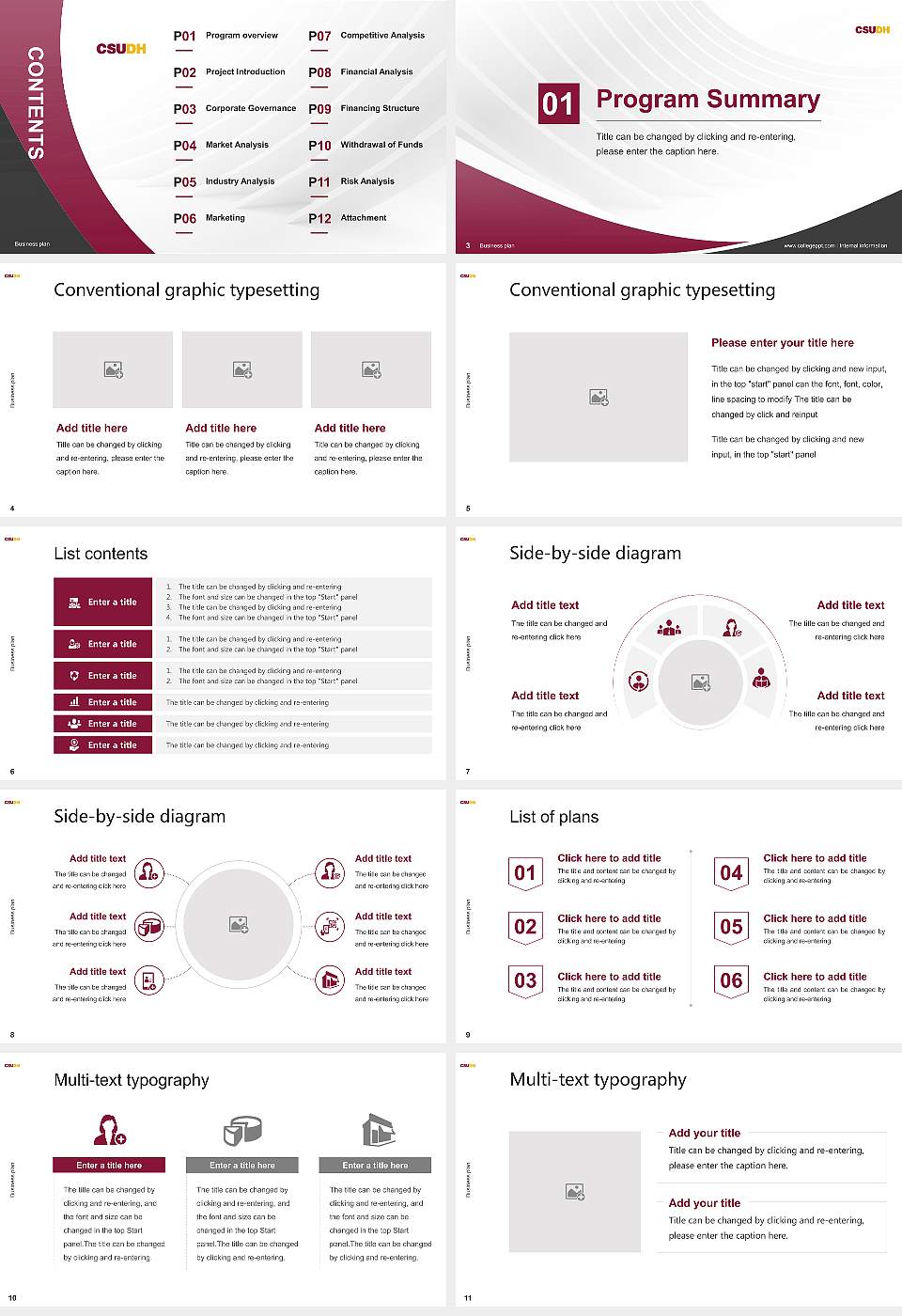 California State University-Dominguez Hills Competition/Entrepreneurship Contest PPT Template16:9 ratio PPT effect preview image2