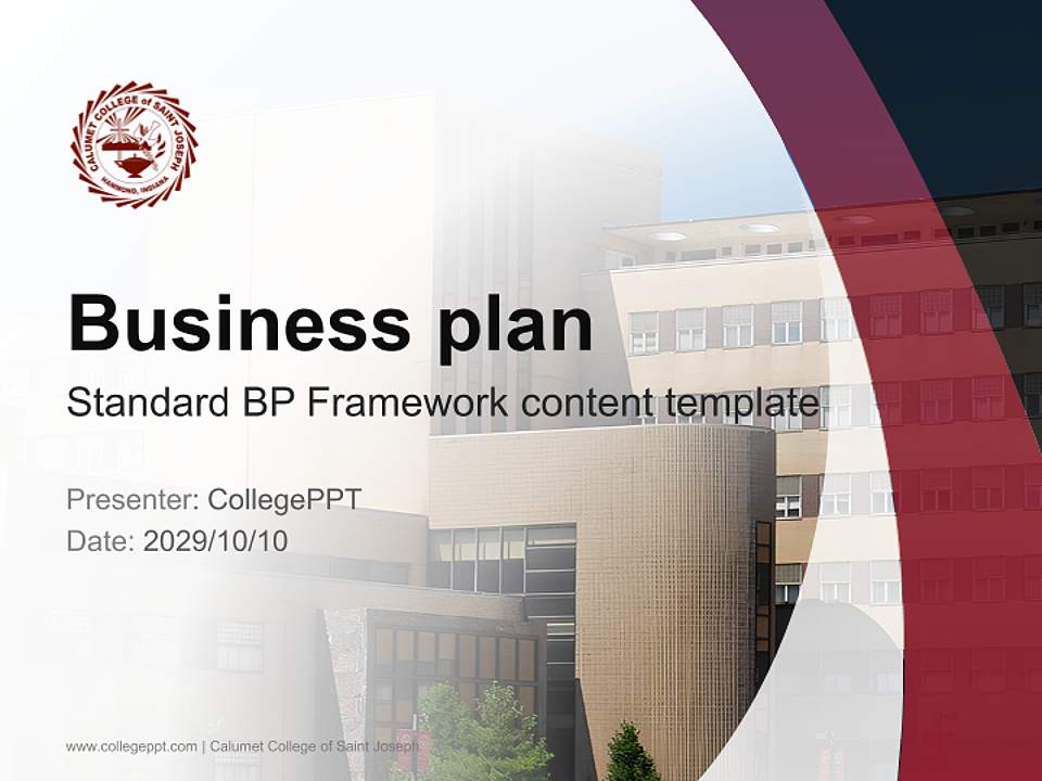 Calumet College of Saint Joseph Competition/Entrepreneurship Contest PPT Template4:3 ratio PPT effect preview image9