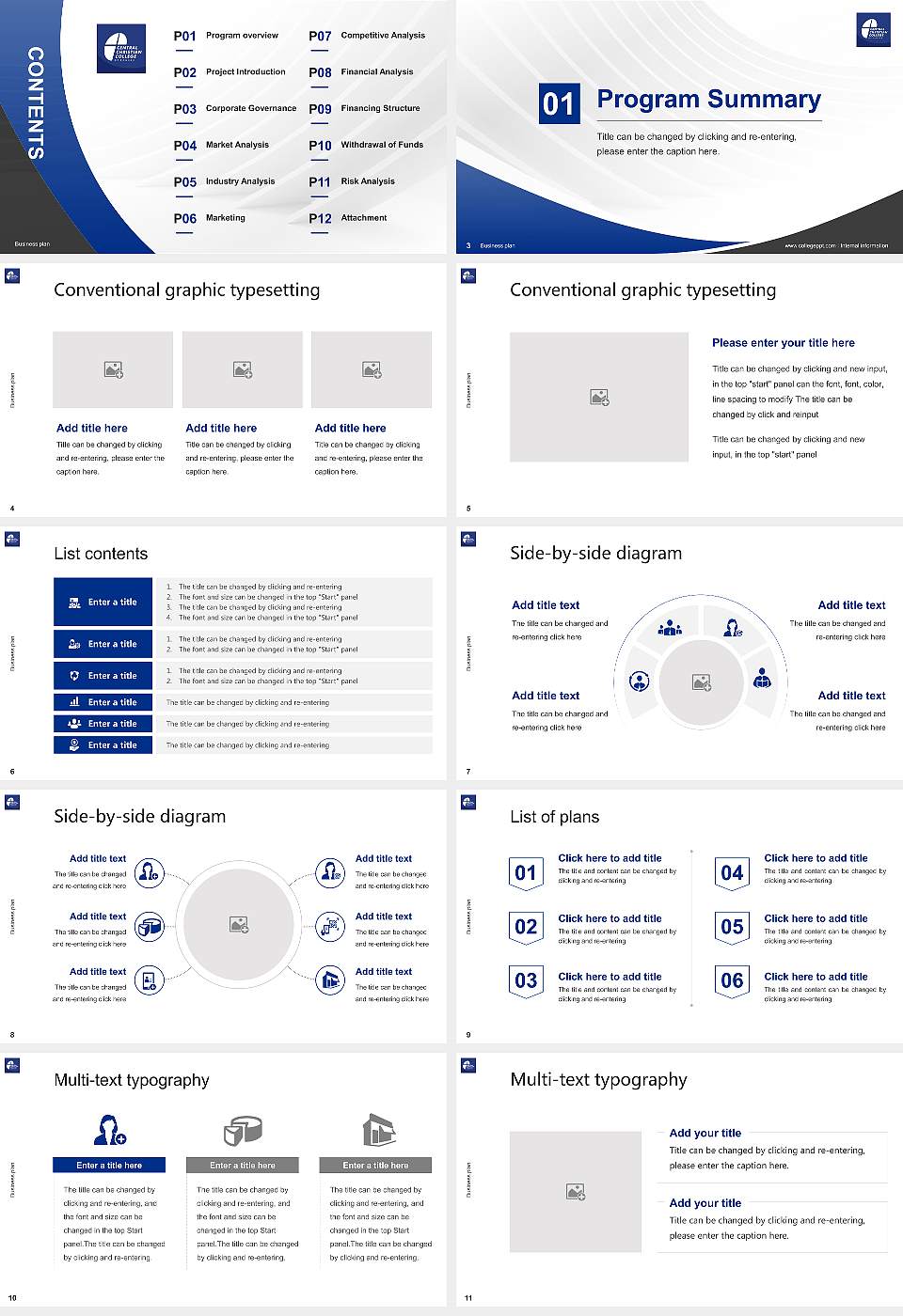 Central Christian College of Kansas Competition/Entrepreneurship Contest PPT Template16:9 ratio PPT effect preview image2