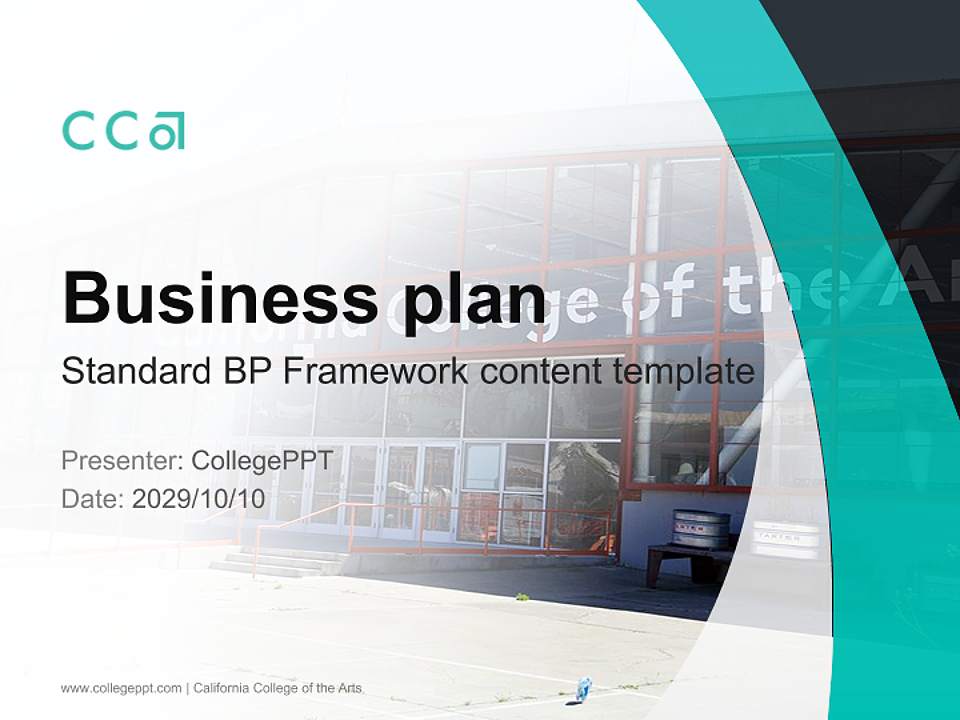 California College of the Arts Competition/Entrepreneurship Contest PPT Template4:3 ratio PPT effect preview image9