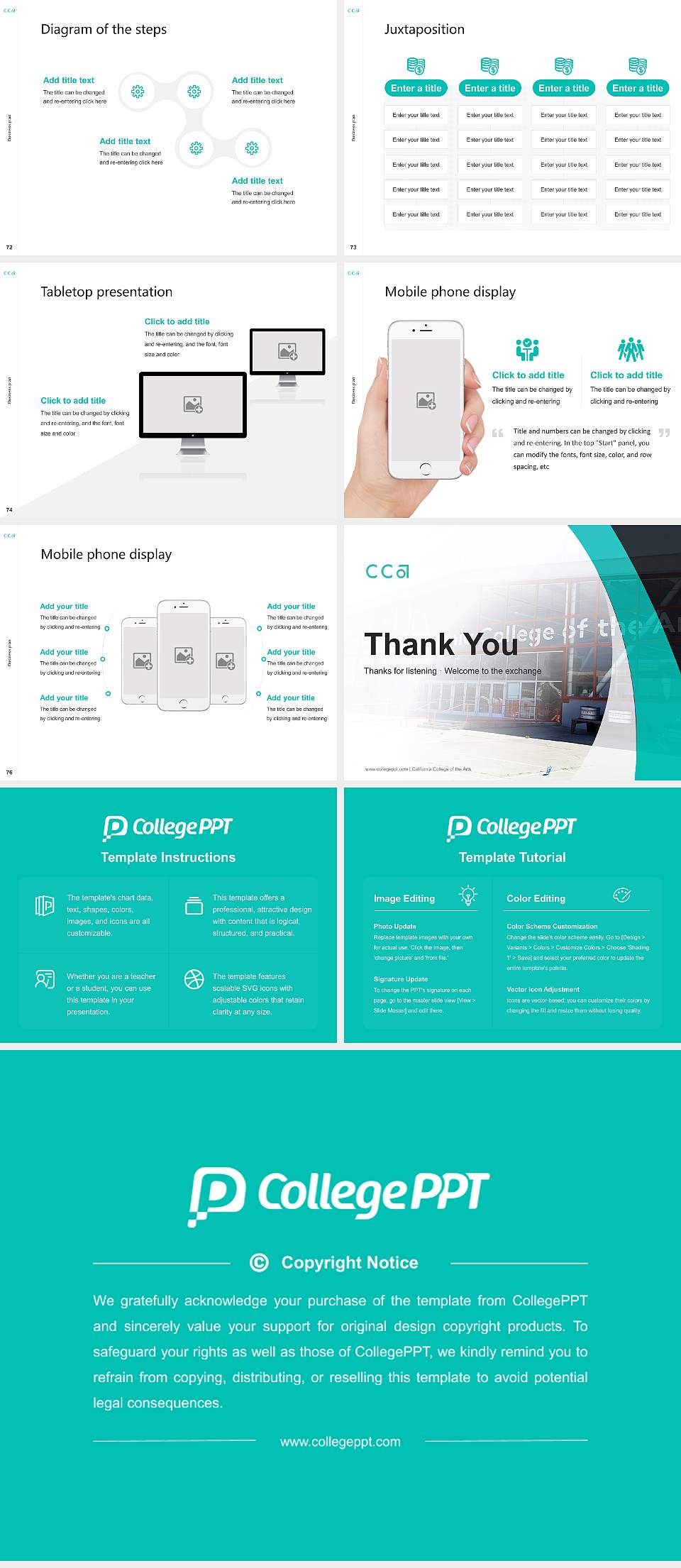 California College of the Arts Competition/Entrepreneurship Contest PPT Template4:3 ratio PPT effect preview image9