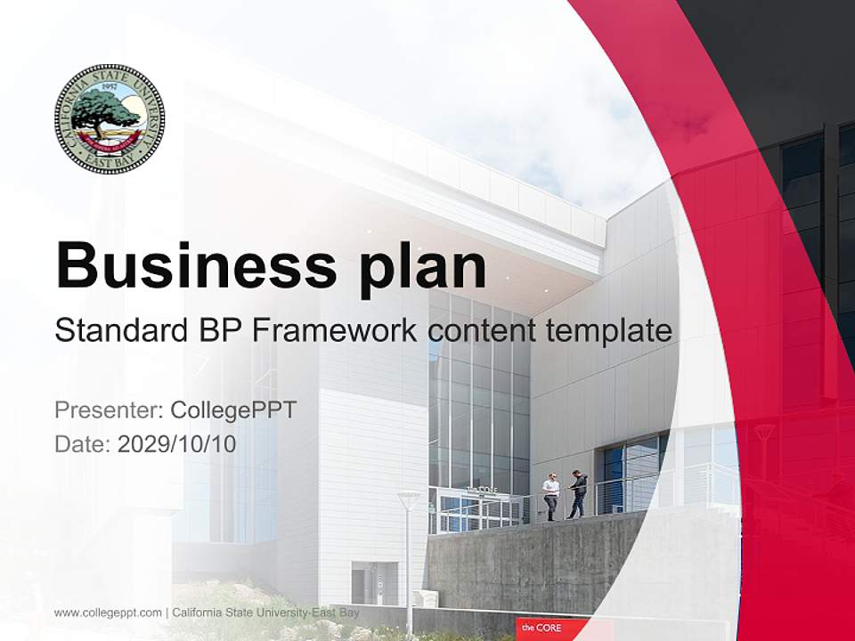 California State University-East Bay Competition/Entrepreneurship Contest PPT Template4:3 ratio PPT effect preview image9
