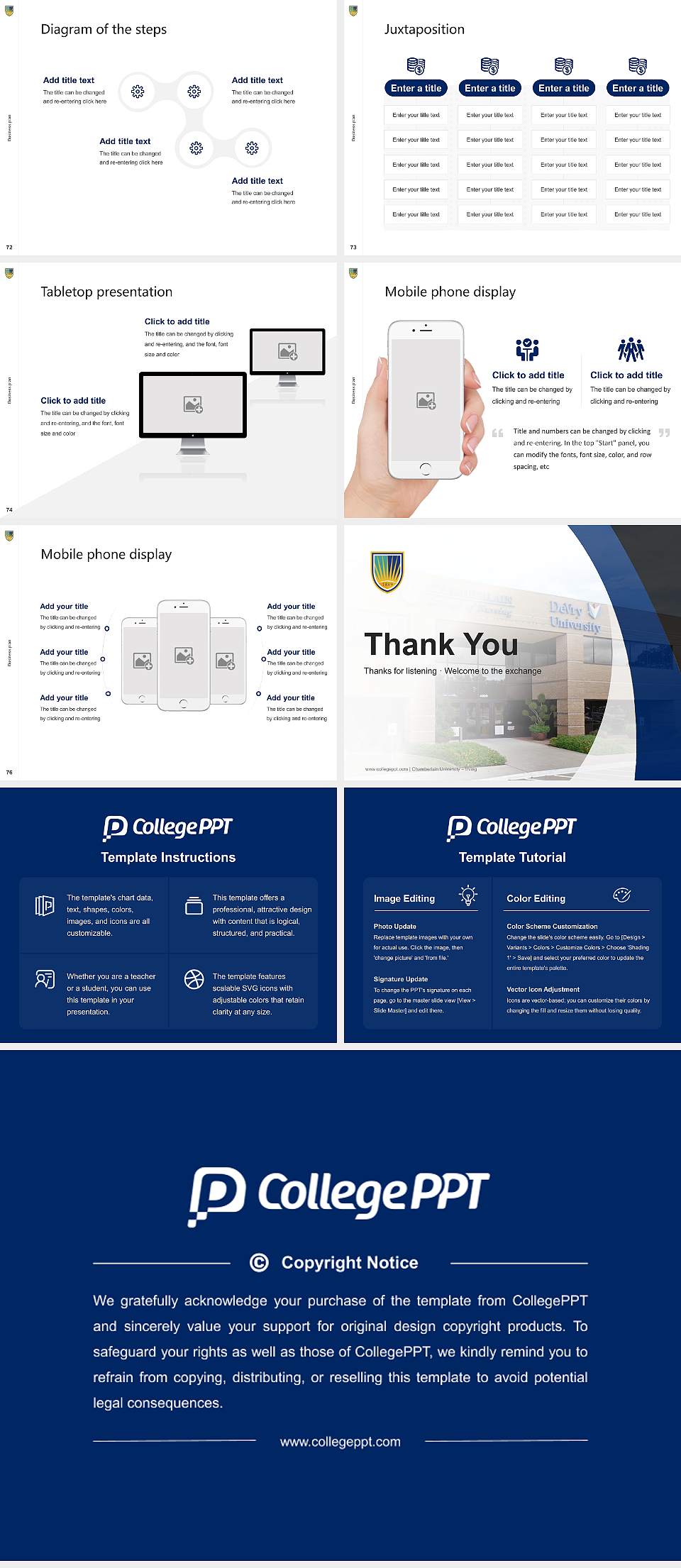 Chamberlain University – Irving Competition/Entrepreneurship Contest PPT Template4:3 ratio PPT effect preview image9