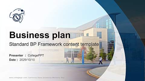 California State University-Monterey Bay Competition/Entrepreneurship Contest PPT Template