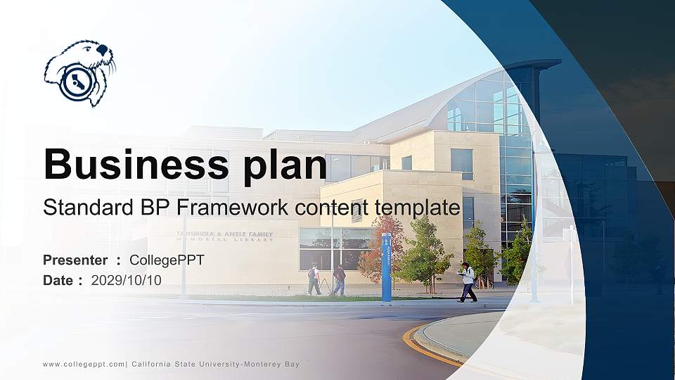 California State University-Monterey Bay Competition/Entrepreneurship Contest PPT Template16:9 ratio PPT effect preview image