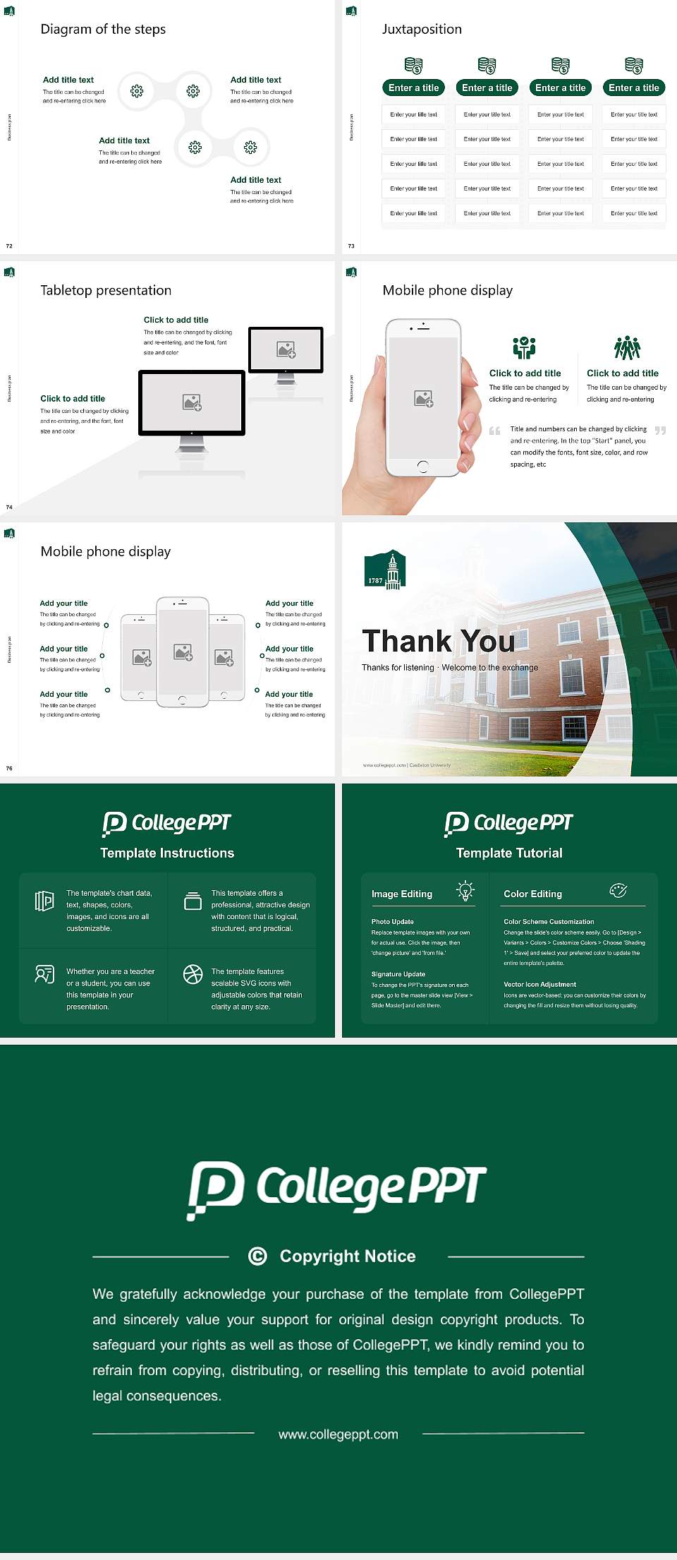 Castleton University Competition/Entrepreneurship Contest PPT Template4:3 ratio PPT effect preview image9