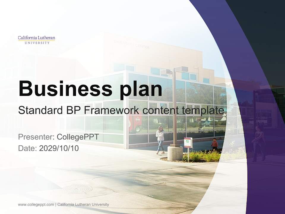 California Lutheran University Competition/Entrepreneurship Contest PPT Template4:3 ratio PPT effect preview image9