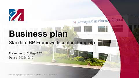 University of Massachusetts Global Competition/Entrepreneurship Contest PPT Template