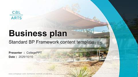 California Institute of the Arts Competition/Entrepreneurship Contest PPT Template
