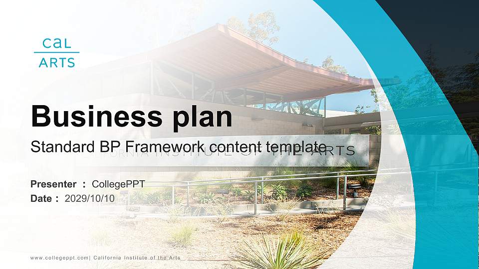 California Institute of the Arts Competition/Entrepreneurship Contest PPT Template16:9 ratio PPT effect preview image