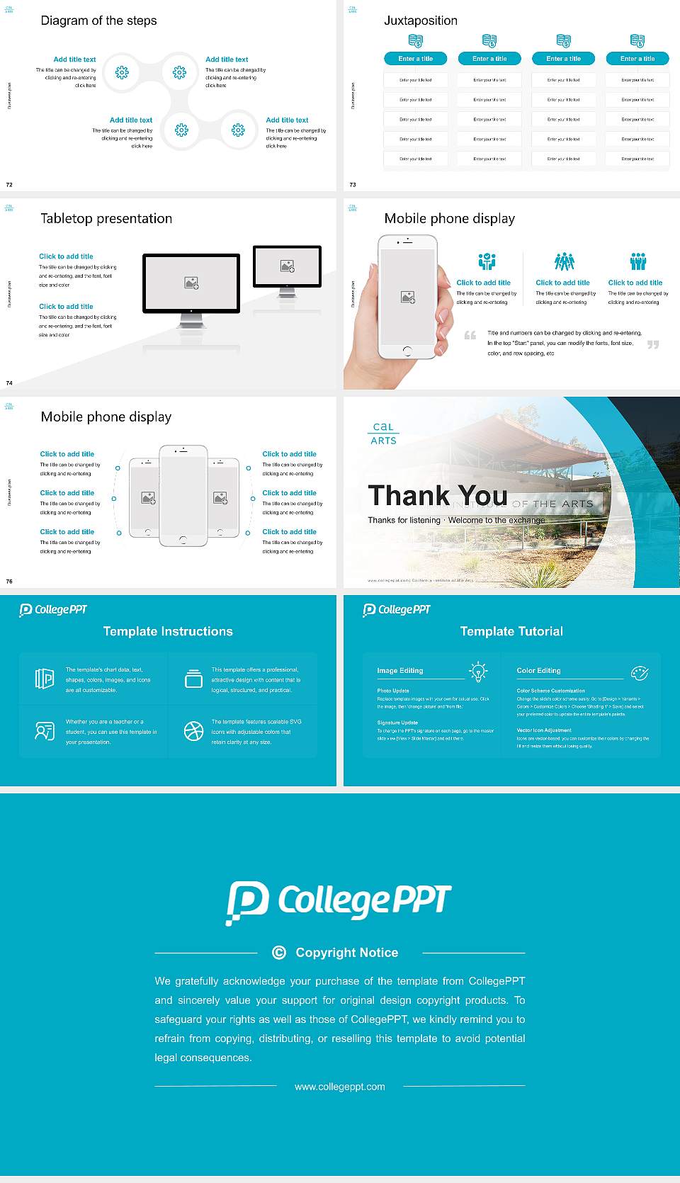 California Institute of the Arts Competition/Entrepreneurship Contest PPT Template16:9 ratio PPT effect preview image9