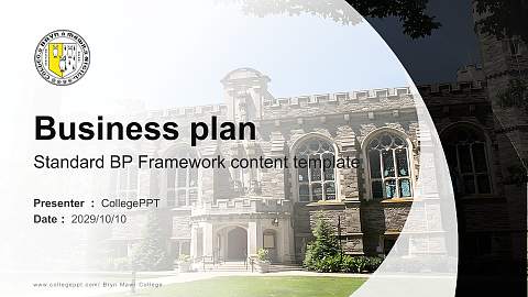 Bryn Mawr College Competition/Entrepreneurship Contest PPT Template