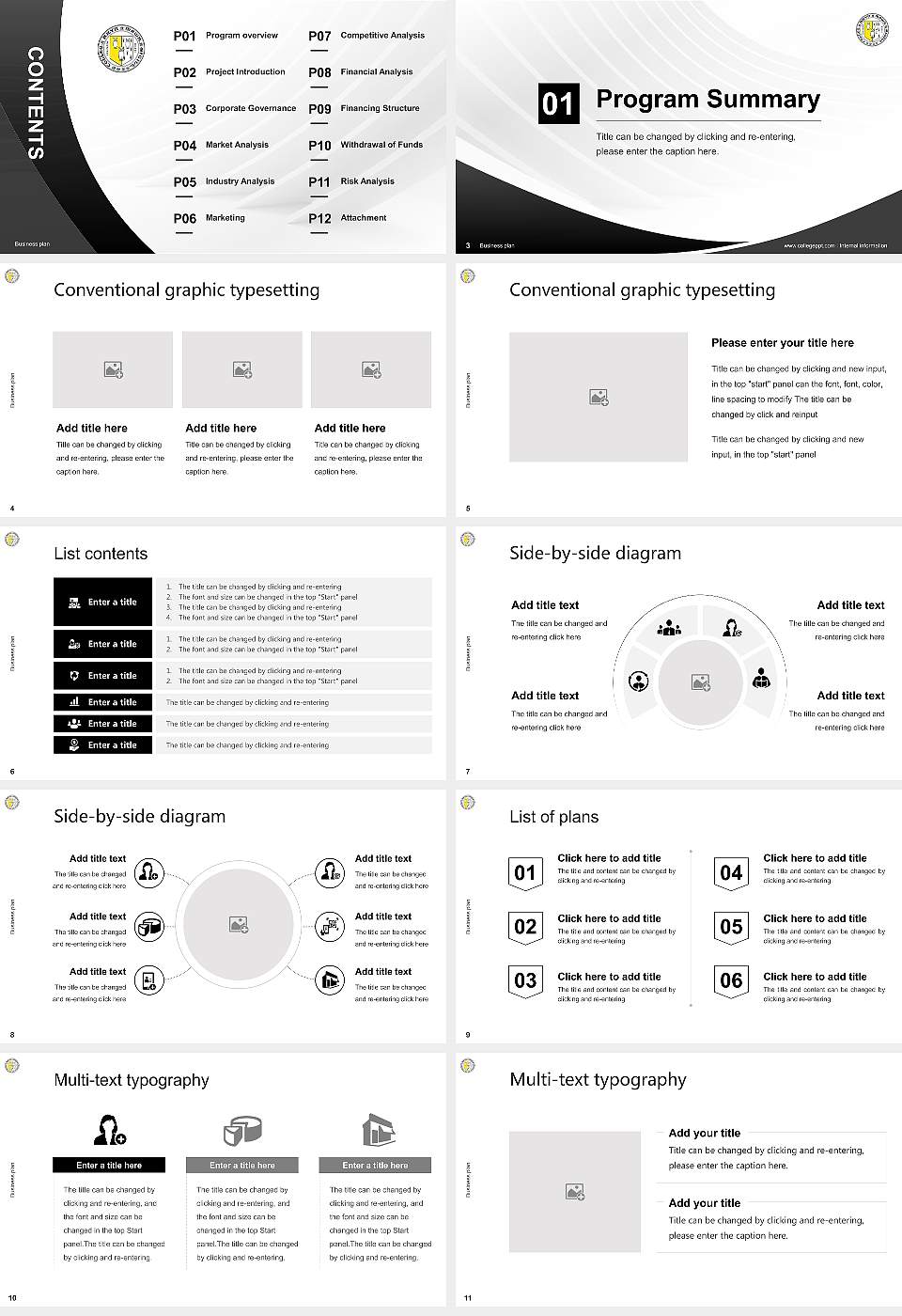 Bryn Mawr College Competition/Entrepreneurship Contest PPT Template16:9 ratio PPT effect preview image2