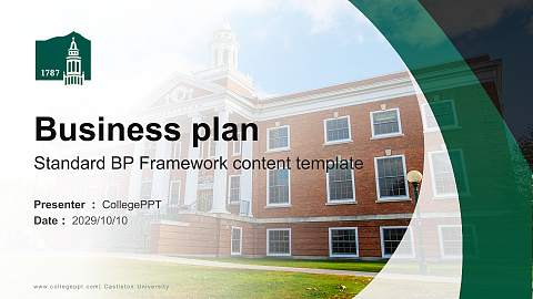 Castleton University Competition/Entrepreneurship Contest PPT Template