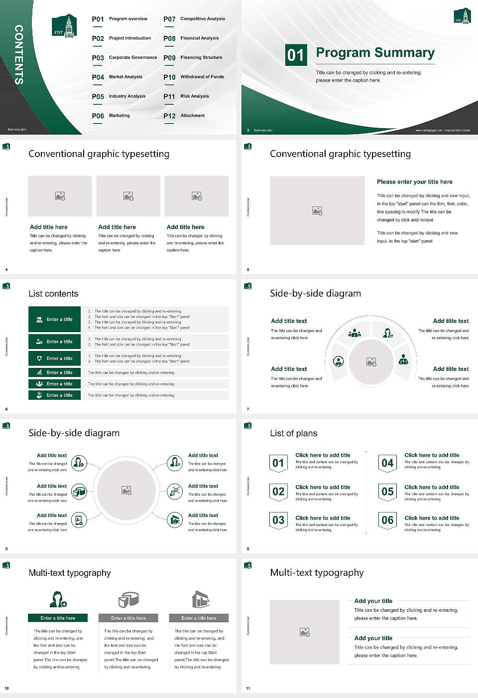 Castleton University Competition/Entrepreneurship Contest PPT Template16:9 ratio PPT effect preview image2