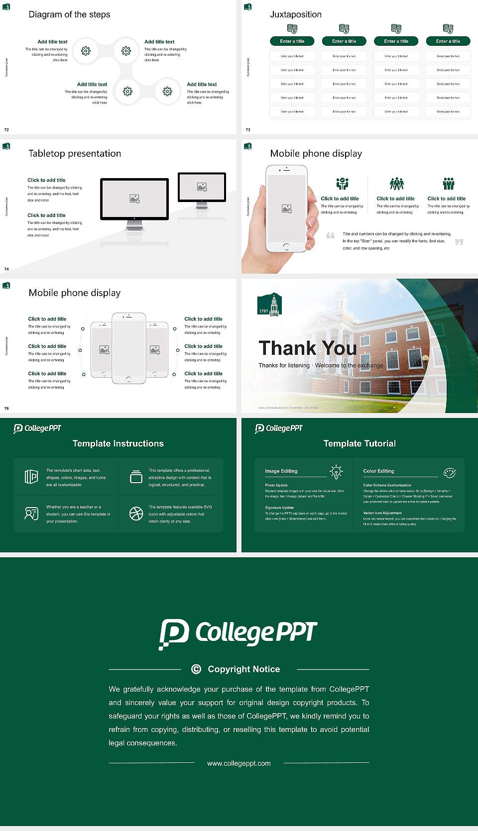 Castleton University Competition/Entrepreneurship Contest PPT Template16:9 ratio PPT effect preview image9