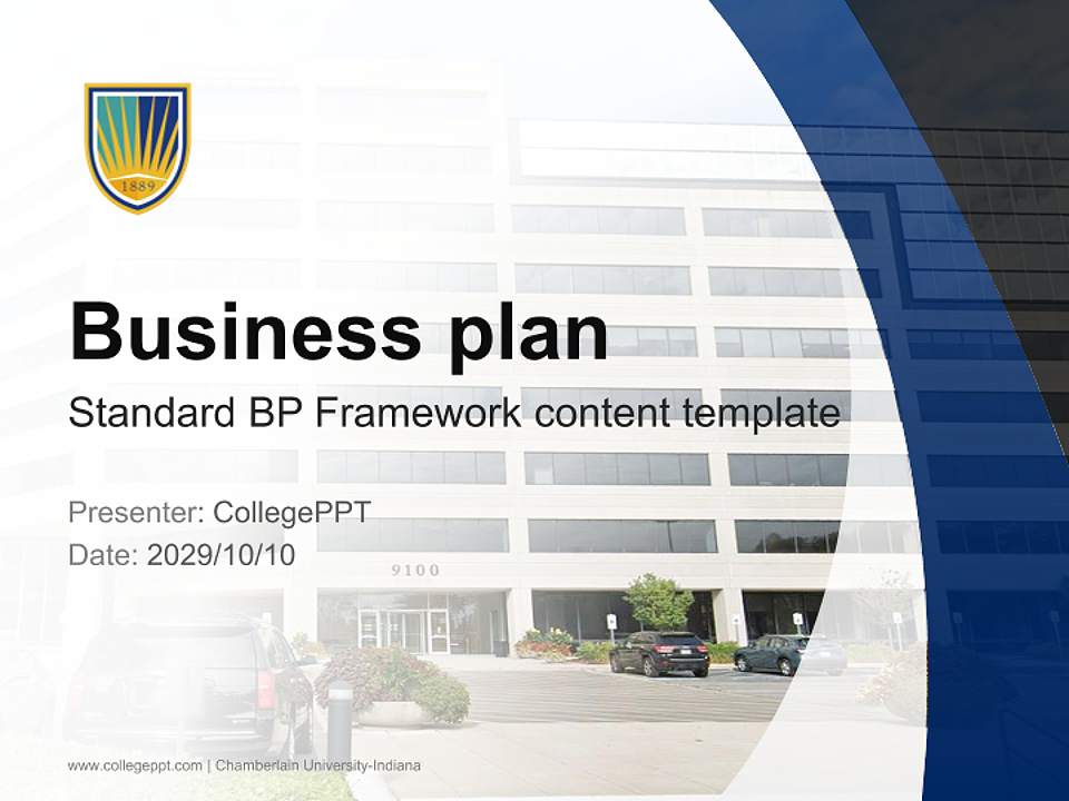 Chamberlain University-Indiana Competition/Entrepreneurship Contest PPT Template4:3 ratio PPT effect preview image9