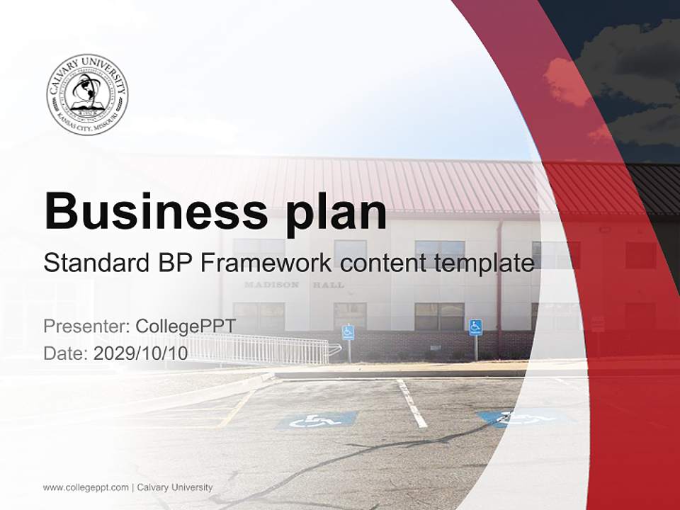 Calvary University Competition/Entrepreneurship Contest PPT Template4:3 ratio PPT effect preview image9