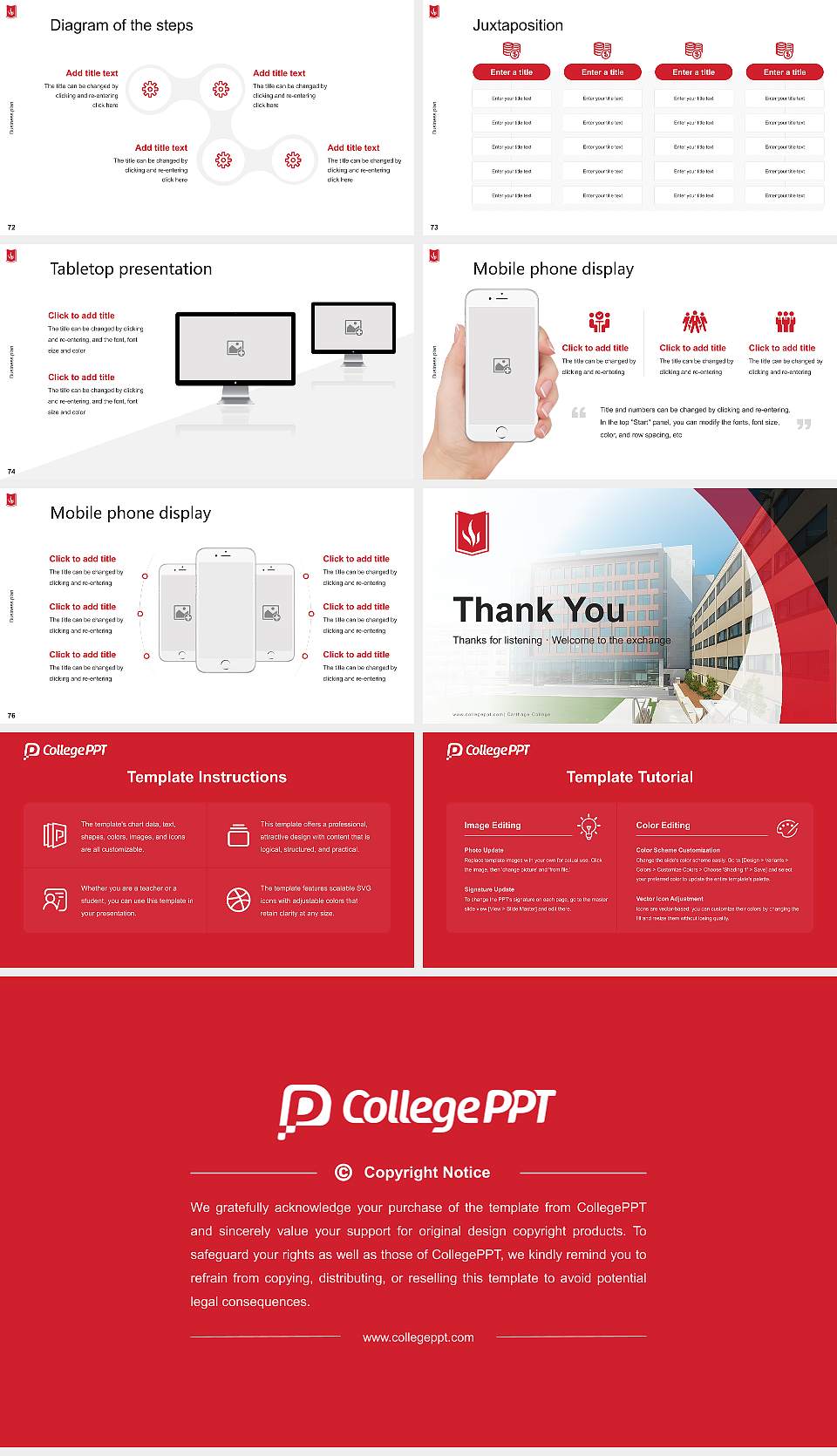 Carthage College Competition/Entrepreneurship Contest PPT Template16:9 ratio PPT effect preview image9