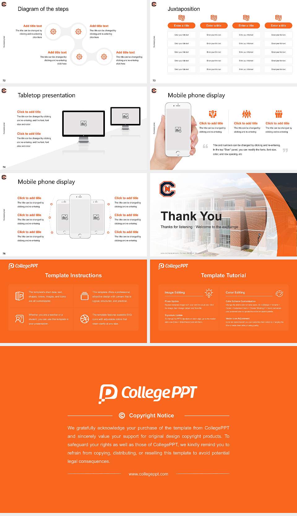 Carson-Newman University Competition/Entrepreneurship Contest PPT Template16:9 ratio PPT effect preview image9