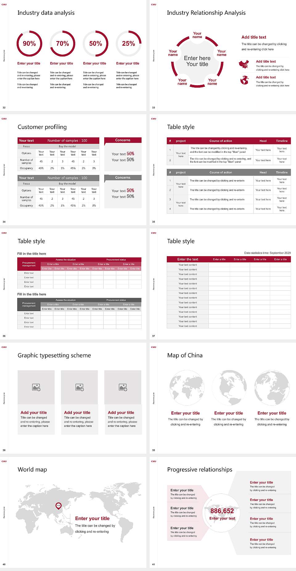 Central Washington University Competition/Entrepreneurship Contest PPT Template4:3 ratio PPT effect preview image5