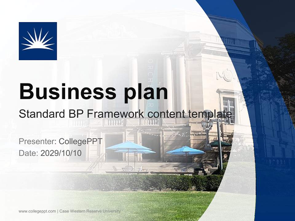 Case Western Reserve University Competition/Entrepreneurship Contest PPT Template4:3 ratio PPT effect preview image9