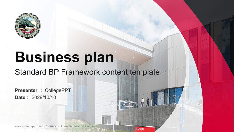 California State University-East Bay Competition/Entrepreneurship Contest PPT Template16:9 ratio PPT effect preview image