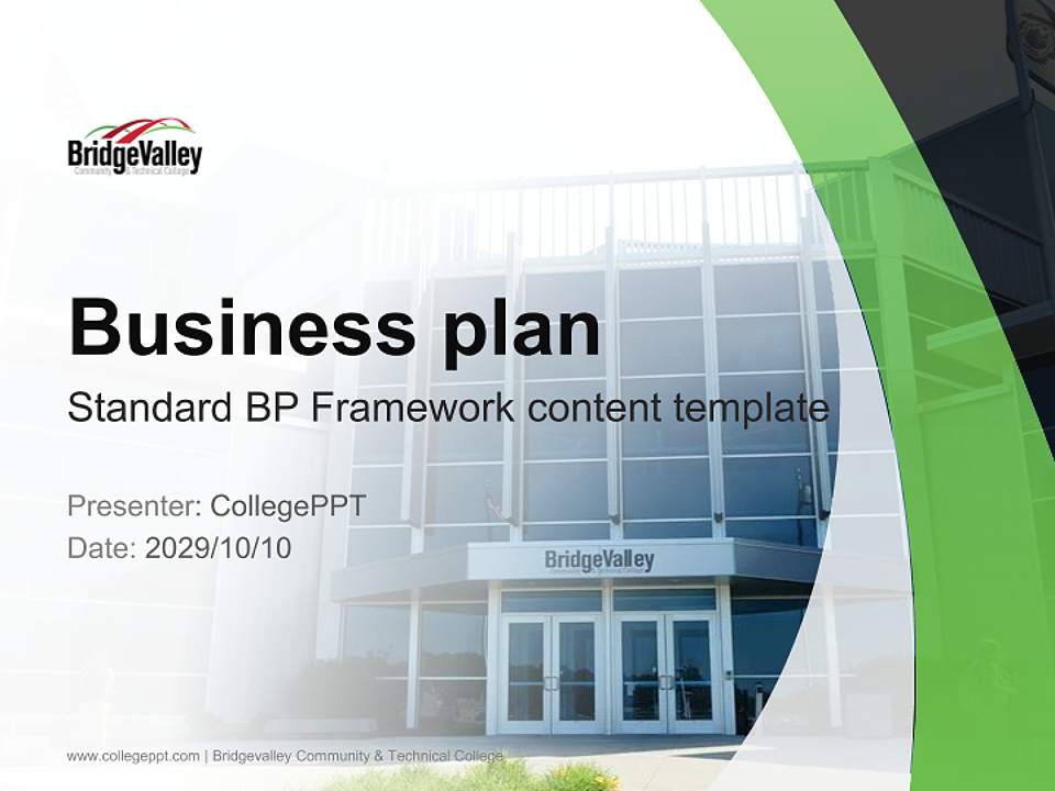 Bridgevalley Community & Technical College Competition/Entrepreneurship Contest PPT Template4:3 ratio PPT effect preview image9