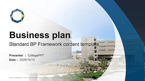 California State Polytechnic University-Pomona Competition/Entrepreneurship Contest PPT Template
