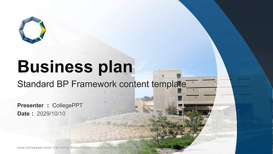 California State Polytechnic University-Pomona Competition/Entrepreneurship Contest PPT Template16:9 ratio PPT effect preview image