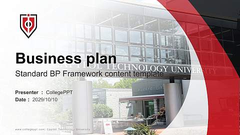 Capitol Technology University Competition/Entrepreneurship Contest PPT Template