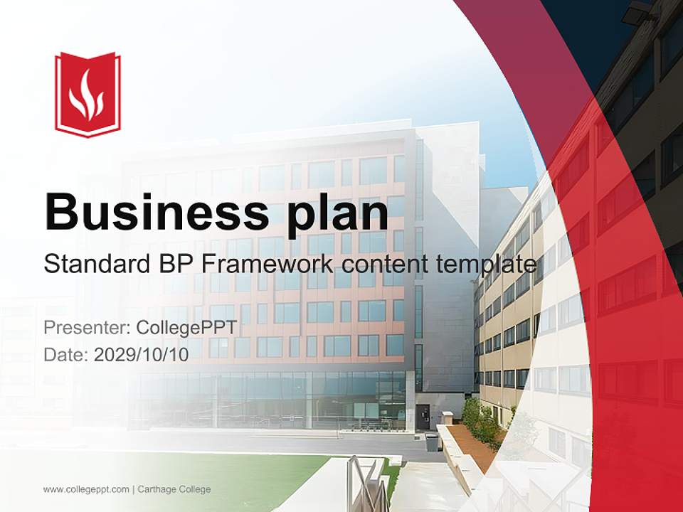 Carthage College Competition/Entrepreneurship Contest PPT Template4:3 ratio PPT effect preview image9