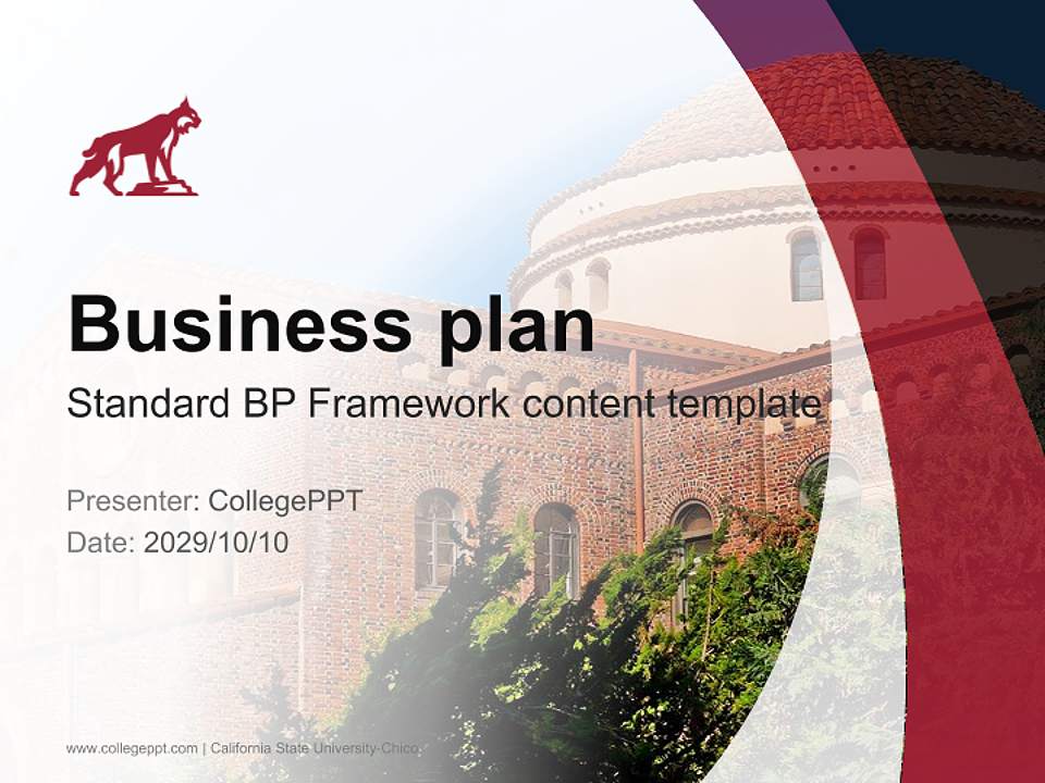 California State University-Chico Competition/Entrepreneurship Contest PPT Template4:3 ratio PPT effect preview image9