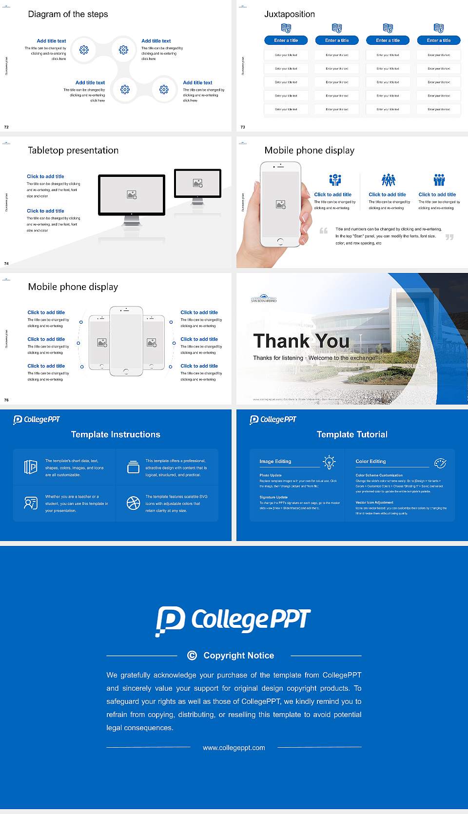 California State University-San Bernardino Competition/Entrepreneurship Contest PPT Template16:9 ratio PPT effect preview image9