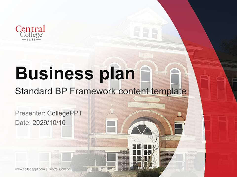 Central College Competition/Entrepreneurship Contest PPT Template4:3 ratio PPT effect preview image9