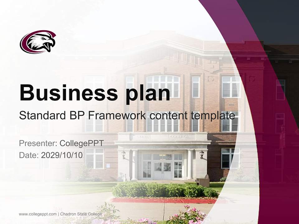 Chadron State College Competition/Entrepreneurship Contest PPT Template4:3 ratio PPT effect preview image9