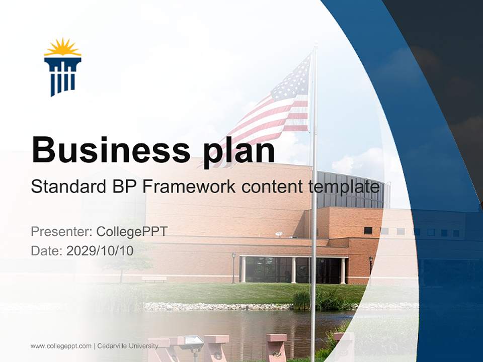 Cedarville University Competition/Entrepreneurship Contest PPT Template4:3 ratio PPT effect preview image9