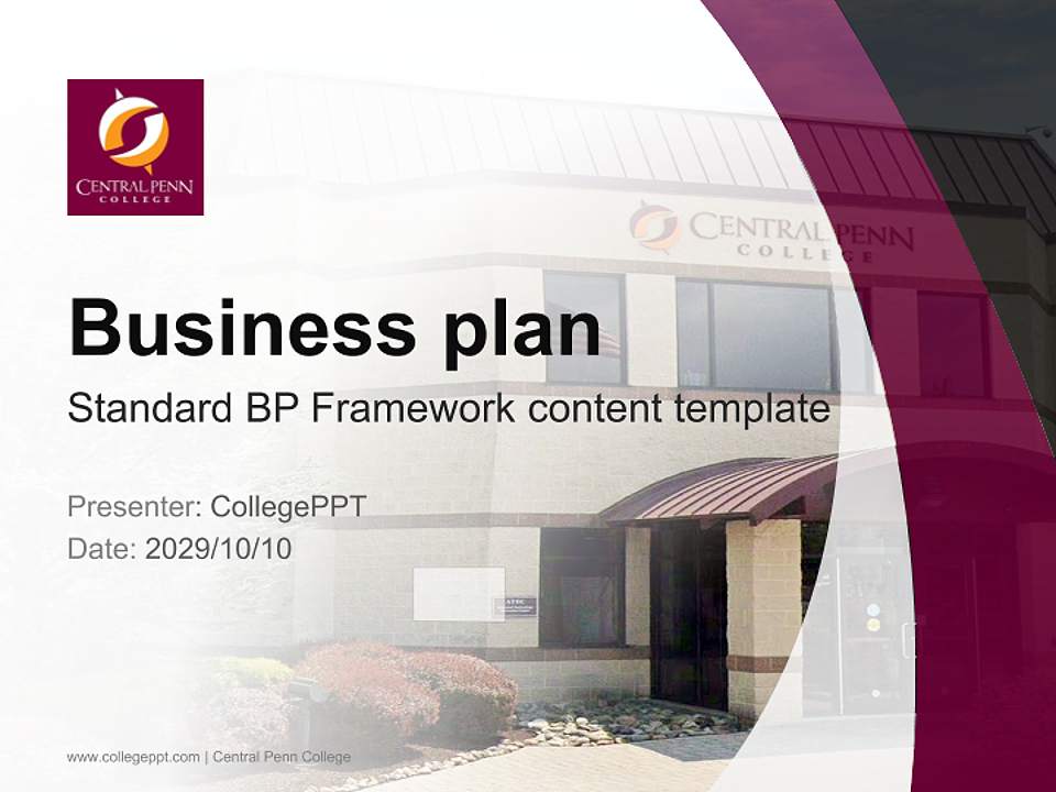 Central Penn College Competition/Entrepreneurship Contest PPT Template4:3 ratio PPT effect preview image9