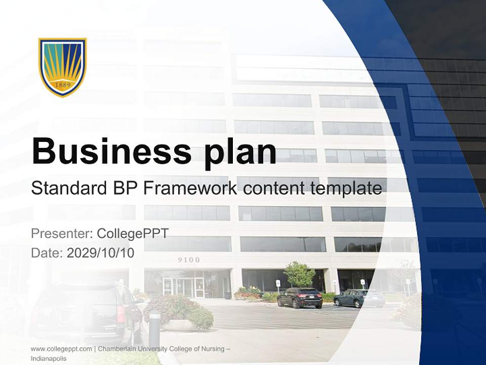 Chamberlain University College of Nursing – Indianapolis Competition/Entrepreneurship Contest PPT Template4:3 ratio PPT effect preview image9