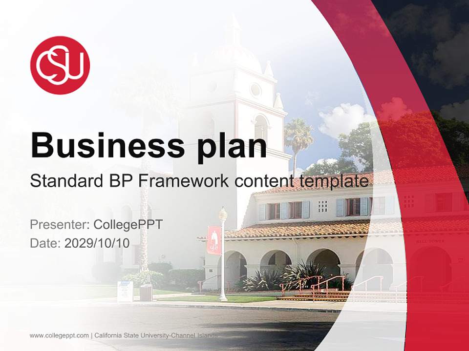 California State University-Channel Islands Competition/Entrepreneurship Contest PPT Template4:3 ratio PPT effect preview image9