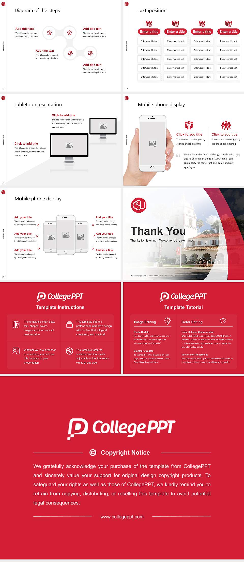 California State University-Channel Islands Competition/Entrepreneurship Contest PPT Template4:3 ratio PPT effect preview image9