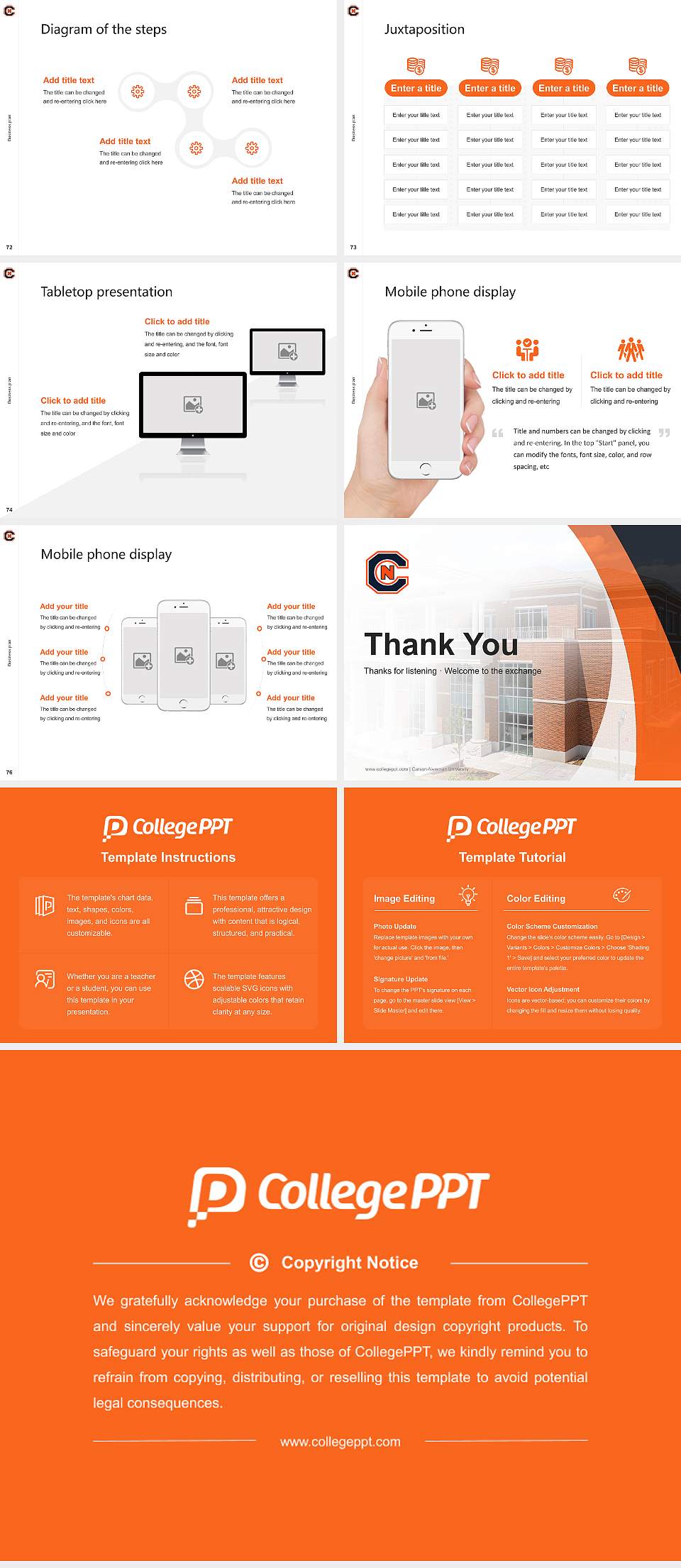 Carson-Newman University Competition/Entrepreneurship Contest PPT Template4:3 ratio PPT effect preview image9
