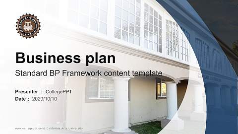 California Arts University Competition/Entrepreneurship Contest PPT Template