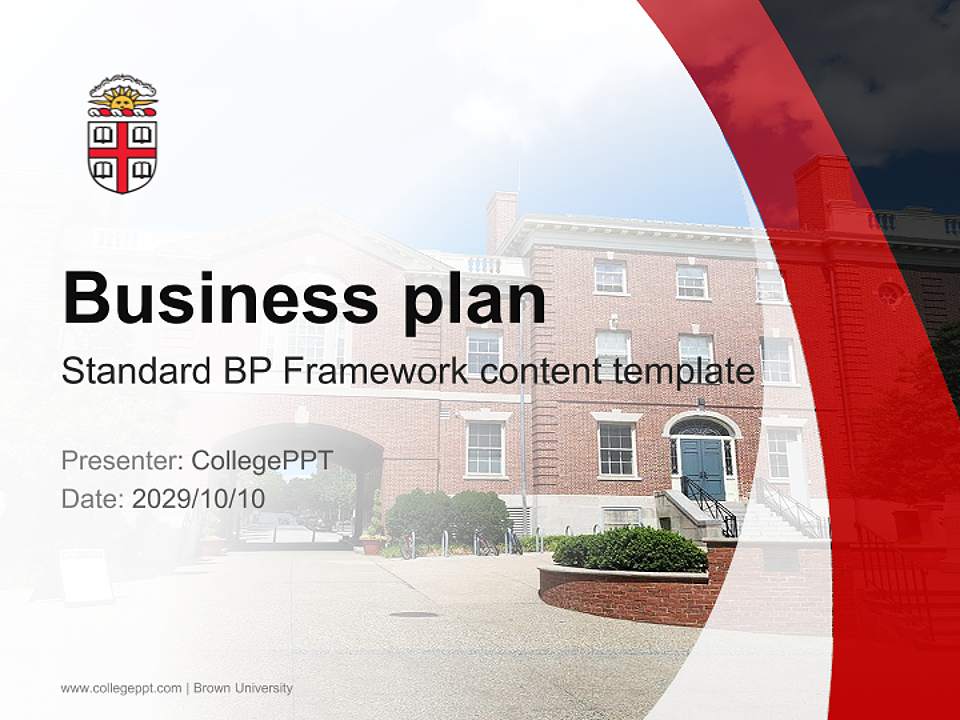 Brown University Competition/Entrepreneurship Contest PPT Template4:3 ratio PPT effect preview image9